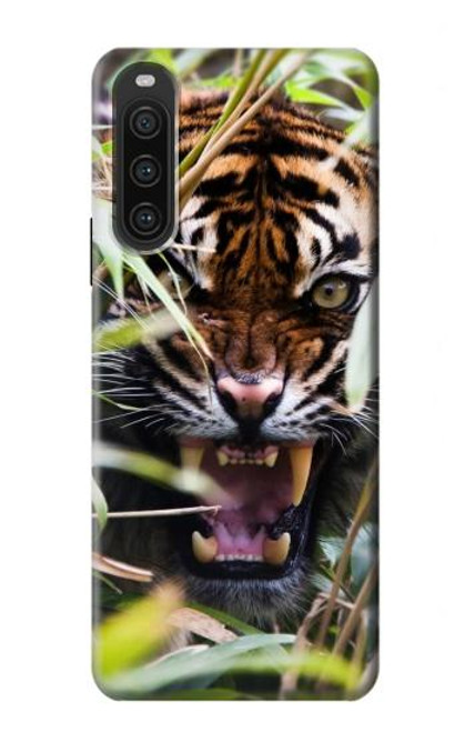 S3838 Tigre du Bengale qui aboie Etui Coque Housse pour Sony Xperia 10 V