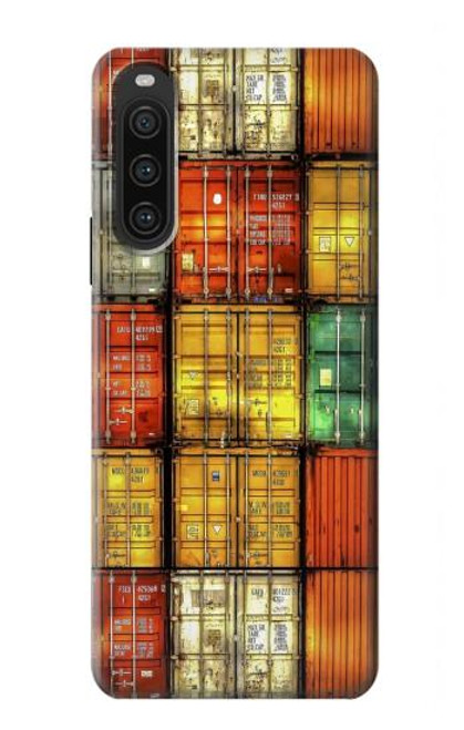 S3861 Bloc de conteneur coloré Etui Coque Housse pour Sony Xperia 10 V