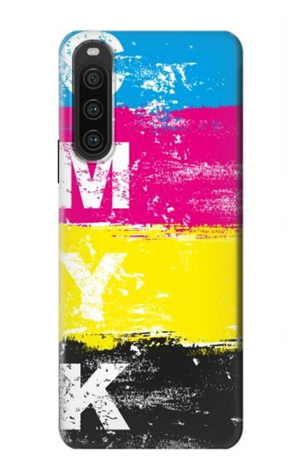 S3930 Clé jaune cyan magenta Etui Coque Housse pour Sony Xperia 10 V