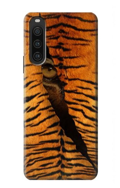 S3951 Marques de larme d'oeil de tigre Etui Coque Housse pour Sony Xperia 10 V