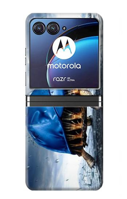 S0084 Tortue sous la pluie Etui Coque Housse pour Motorola Razr 40 Ultra