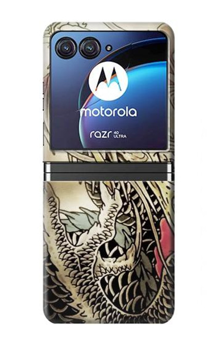 S0122 Yakuza Tatouage Etui Coque Housse pour Motorola Razr 40 Ultra