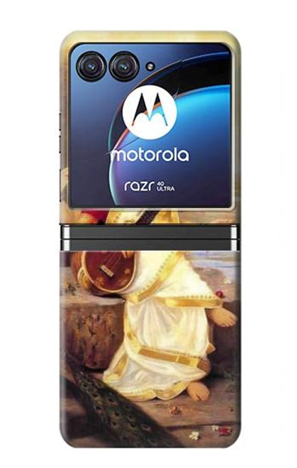 S1420 Saraswati déesse hindoue Etui Coque Housse pour Motorola Razr 40 Ultra