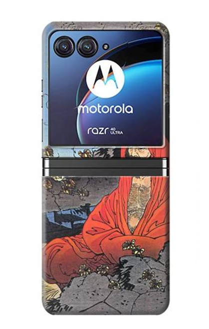 S2234 Maître Zen Bodhidharma Yoshitoshi Etui Coque Housse pour Motorola Razr 40 Ultra