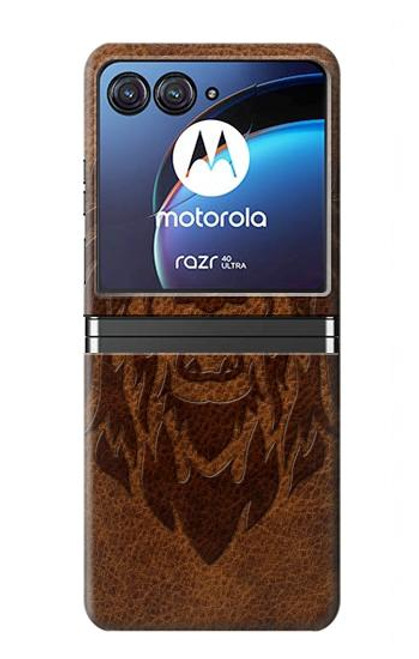 S2529 Leo Zodiaque Zodiaque marron Impression graphique Etui Coque Housse pour Motorola Razr 40 Ultra