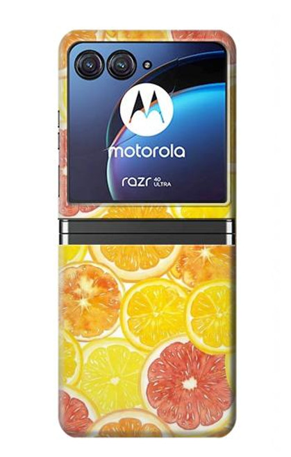 S3408 citron Etui Coque Housse pour Motorola Razr 40 Ultra