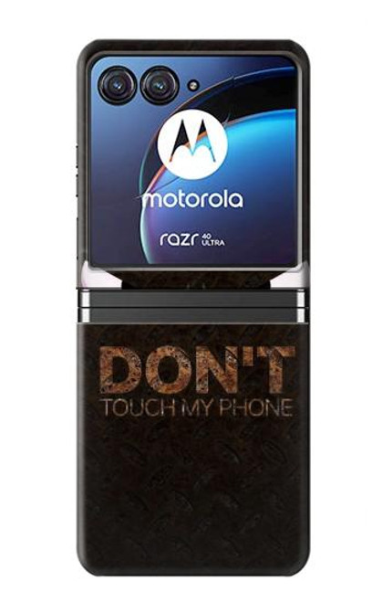 S3412 Ne touche pas mon téléphone Etui Coque Housse pour Motorola Razr 40 Ultra