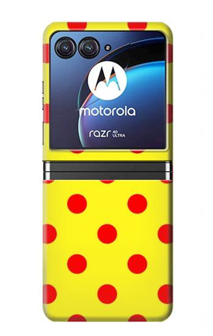S3526 Rouge tache à pois Etui Coque Housse pour Motorola Razr 40 Ultra
