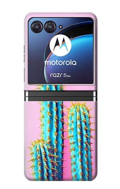 S3673 Cactus Etui Coque Housse pour Motorola Razr 40 Ultra