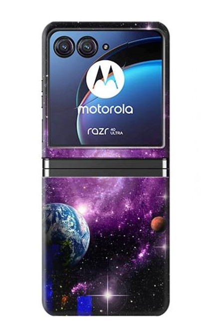 S3689 Planète spatiale Galaxy Etui Coque Housse pour Motorola Razr 40 Ultra