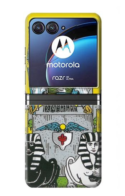 S3739 Carte de tarot le char Etui Coque Housse pour Motorola Razr 40 Ultra