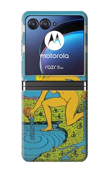 S3744 Carte de tarot l'étoile Etui Coque Housse pour Motorola Razr 40 Ultra
