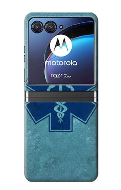 S3824 Symbole Médical Caducée Etui Coque Housse pour Motorola Razr 40 Ultra