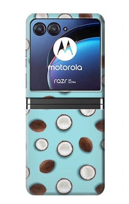 S3860 Motif à pois de noix de coco Etui Coque Housse pour Motorola Razr 40 Ultra