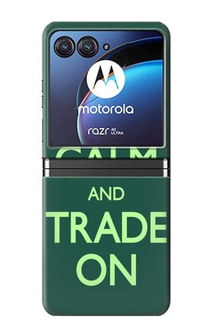 S3862 Restez calme et échangez Etui Coque Housse pour Motorola Razr 40 Ultra