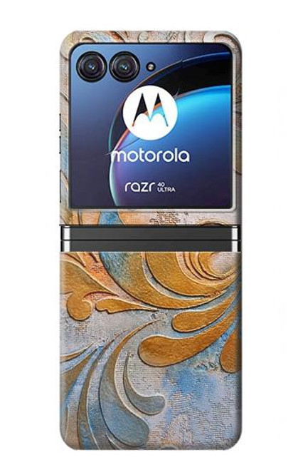 S3875 Tapis vintage en toile Etui Coque Housse pour Motorola Razr 40 Ultra