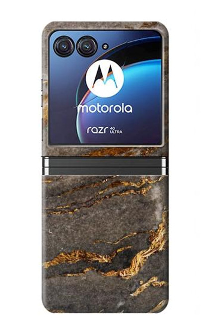 S3886 Rocher de marbre gris Etui Coque Housse pour Motorola Razr 40 Ultra