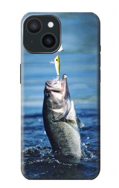 S1594 Pêche à l'achigan Etui Coque Housse pour iPhone 15