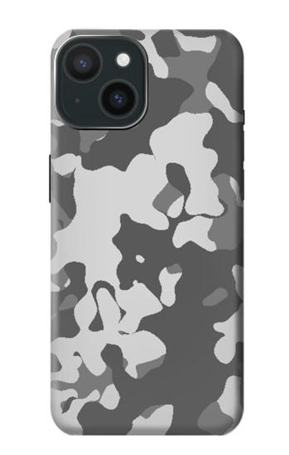 S2186 Gris Camo Camouflage Imprimé graphique Etui Coque Housse pour iPhone 15