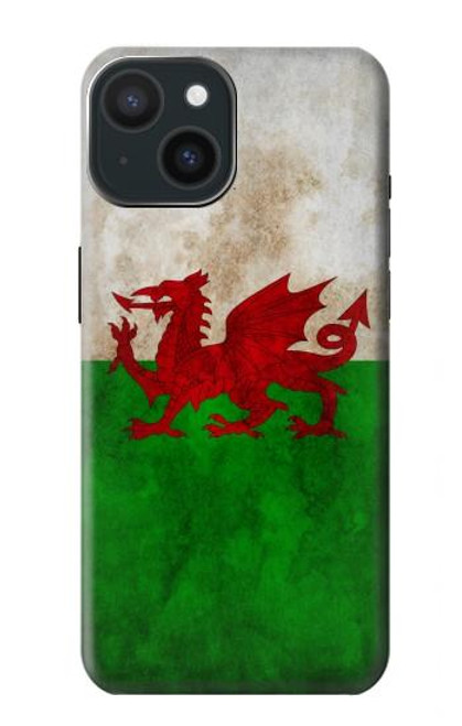 S2976 Pays de Galles Football Football Drapeau Etui Coque Housse pour iPhone 15