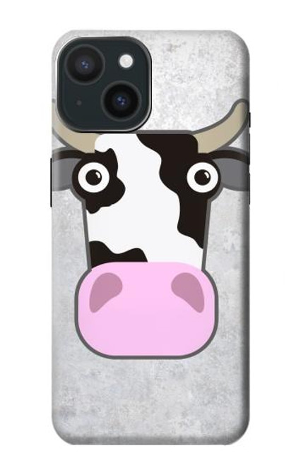 S3257 Vache Dessin animé Etui Coque Housse pour iPhone 15