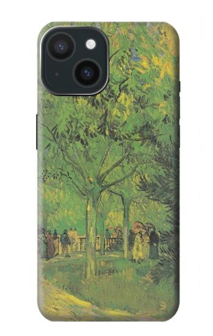 S3748 Van Gogh une ruelle dans un jardin public Etui Coque Housse pour iPhone 15