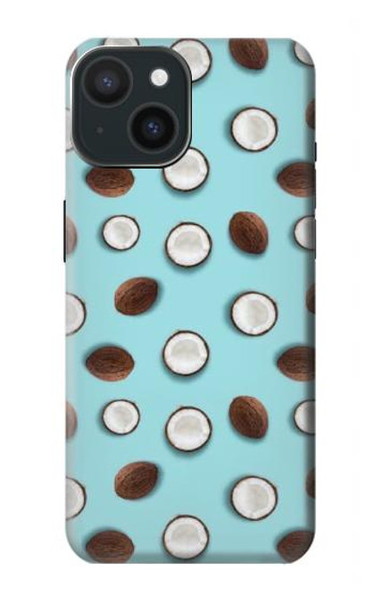 S3860 Motif à pois de noix de coco Etui Coque Housse pour iPhone 15