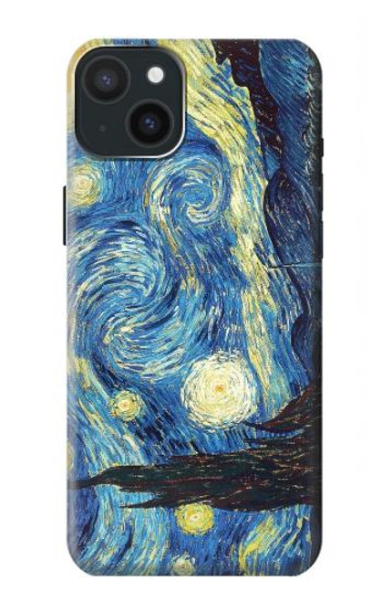 S0213 Van Gogh Starry Nights Etui Coque Housse pour iPhone 15 Plus