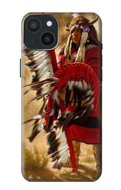 S0817 indien rouge Etui Coque Housse pour iPhone 15 Plus