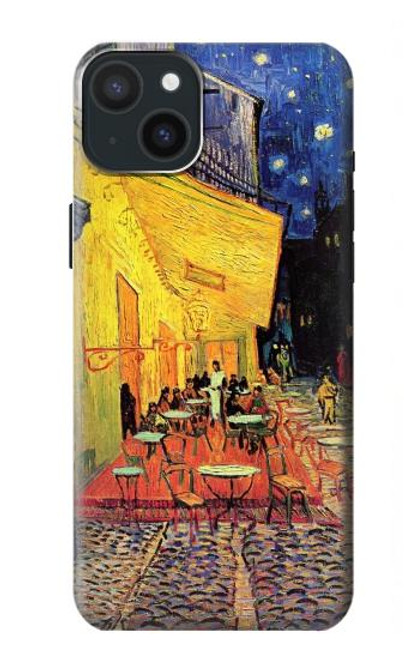 S0929 Van Gogh Café Terrasse Etui Coque Housse pour iPhone 15 Plus