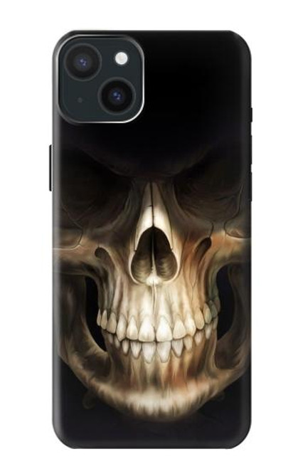 S1107 Crâne Visage Faucheuse Etui Coque Housse pour iPhone 15 Plus