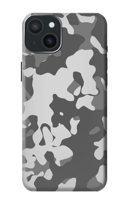 S2186 Gris Camo Camouflage Imprimé graphique Etui Coque Housse pour iPhone 15 Plus