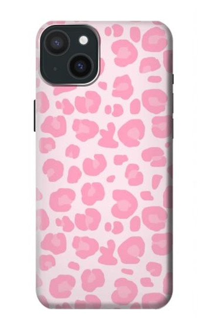 S2213 Motif rose Léopard Etui Coque Housse pour iPhone 15 Plus