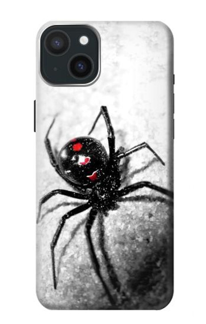 S2386 Noir Veuve Etui Coque Housse pour iPhone 15 Plus