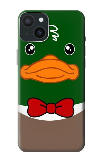 S2762 Vert Tête Canard colvert Tuxedo Dessin animé Etui Coque Housse pour iPhone 15 Plus