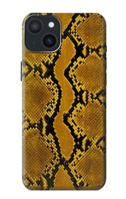 S3365 Python Imprimer Jaune graphique Peau Etui Coque Housse pour iPhone 15 Plus