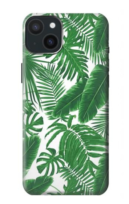 S3457 Papier Palm Monstera Etui Coque Housse pour iPhone 15 Plus