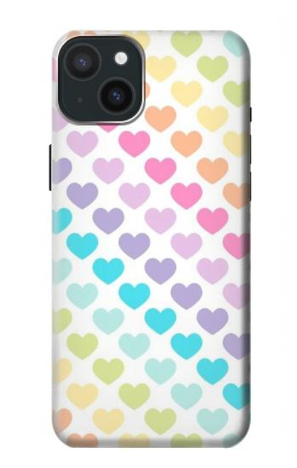 S3499 Motif coloré coeur Etui Coque Housse pour iPhone 15 Plus