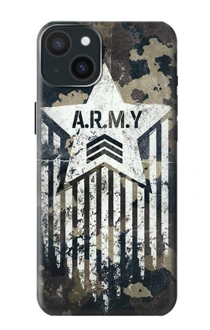 S3666 Camouflage de l'armée Etui Coque Housse pour iPhone 15 Plus