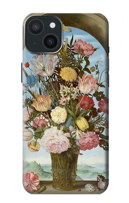 S3749 Vase de fleurs Etui Coque Housse pour iPhone 15 Plus