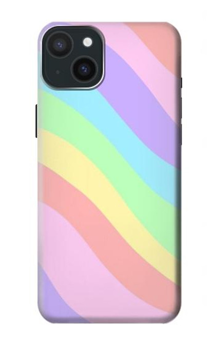 S3810 Vague d'été licorne pastel Etui Coque Housse pour iPhone 15 Plus