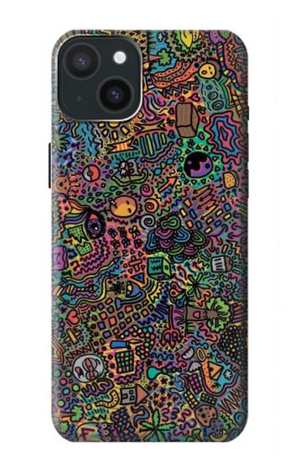 S3815 Art psychédélique Etui Coque Housse pour iPhone 15 Plus