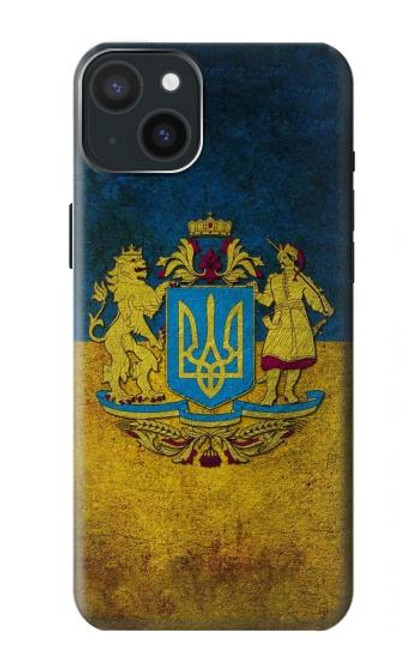 S3858 Drapeau de l'Ukraine Etui Coque Housse pour iPhone 15 Plus
