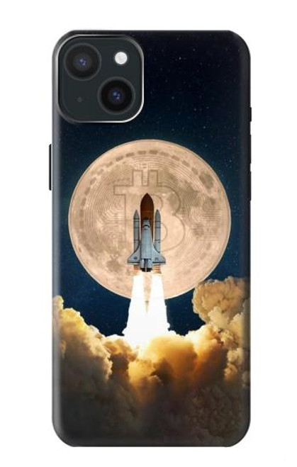 S3859 Bitcoin à la Lune Etui Coque Housse pour iPhone 15 Plus