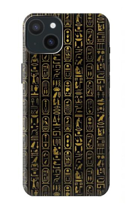 S3869 Hiéroglyphe égyptien antique Etui Coque Housse pour iPhone 15 Plus