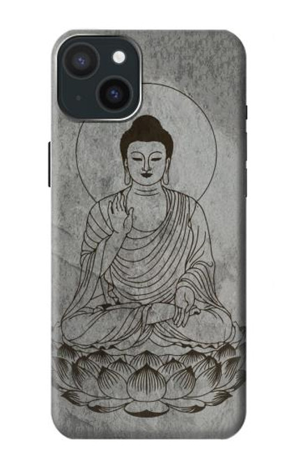 S3873 Dessin au trait Bouddha Etui Coque Housse pour iPhone 15 Plus