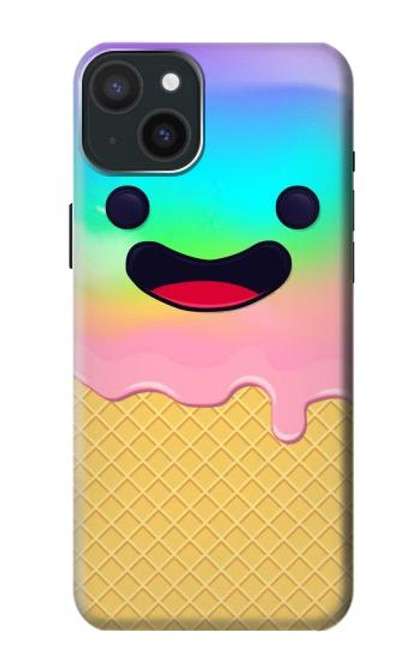 S3939 Sourire mignon de crème glacée Etui Coque Housse pour iPhone 15 Plus