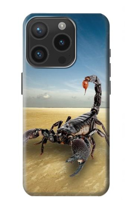 S0150 Scorpion du désert Etui Coque Housse pour iPhone 15 Pro