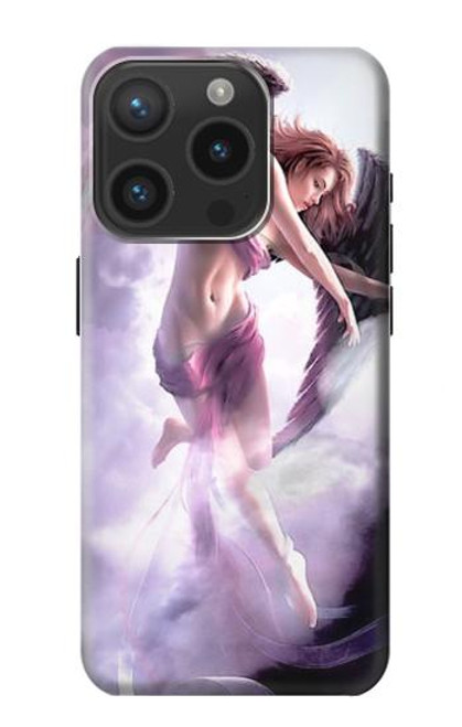 S0407 fantaisie Ange Etui Coque Housse pour iPhone 15 Pro