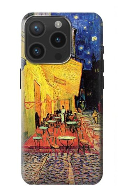 S0929 Van Gogh Café Terrasse Etui Coque Housse pour iPhone 15 Pro